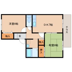 近鉄御所駅 徒歩11分 1階の物件間取画像